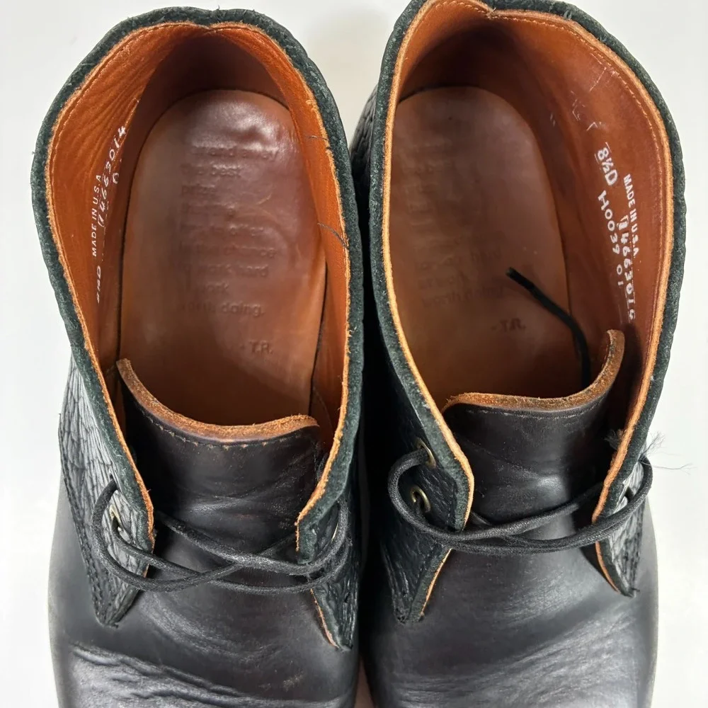 HELM Boots The Pete Men's US 8.5D Black Leather Chukka Casual Dress Boots H0039